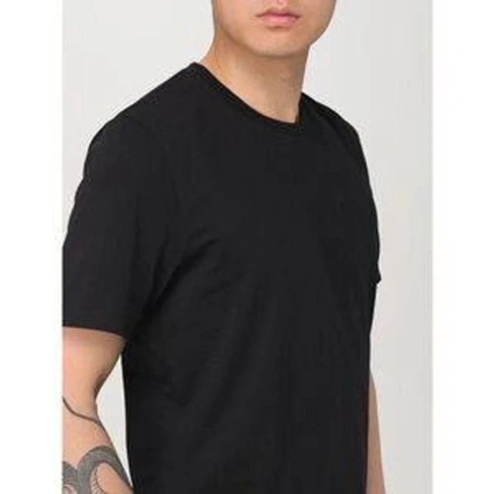 NWOT Saint Laurent Paris Mens‎ Black Short Sleeve Crew Neck T Shirt YSL Logo M